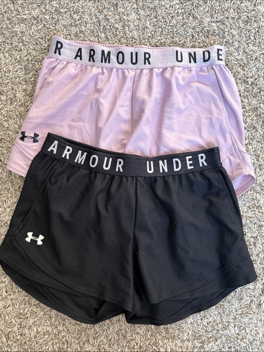 Under Armour Athletic Shorts Bundle Black and Pink size Womens Small
